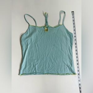Vintage Route 66 Baby Blue Tie-Front Cami – Size M